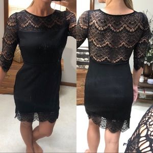 EXPRESS Black Lace Dress Size 2 Great Condition